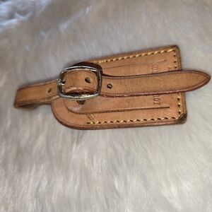 Brown Leather Luggage Tag